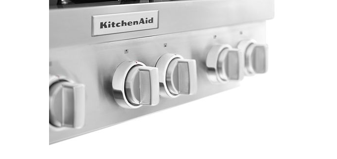 KitchenAid 36 in. Gas Commercial Cooktop with 6-Burners in Stainless Steel 1