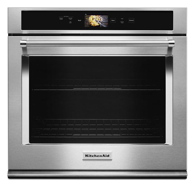 KitchenAid 30 in. Single Wall Oven W/ Built In Grill Attachment  0